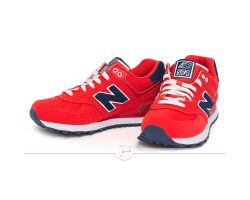 Женские кроссовки New Balance 574 красные WL574POR